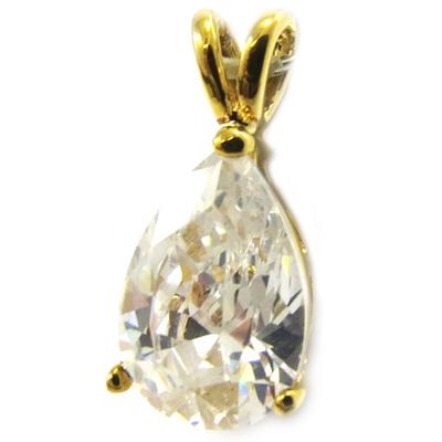 [A3222] – Vergoldeter „Crystal Drop“-Anhänger