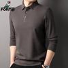 FORTEI Men's Business Casual Modal-Silk Polo Shirt