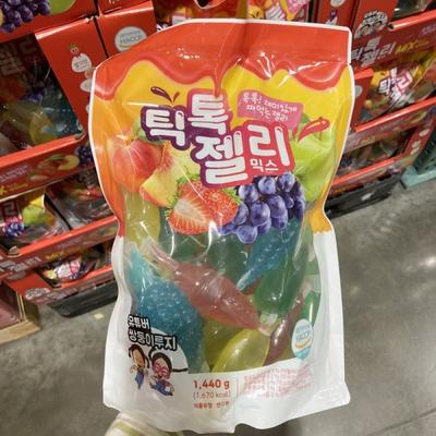 Paille en Gelée de Fruits Virale TikTok Mélange Assorti Pot 1440g