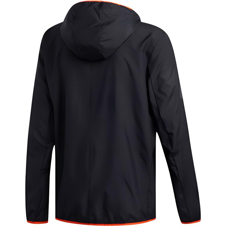 Adidas Sports Running Fitness Casual Windproof Breathable Hooded Jacket Men Jackets Black DQ2518