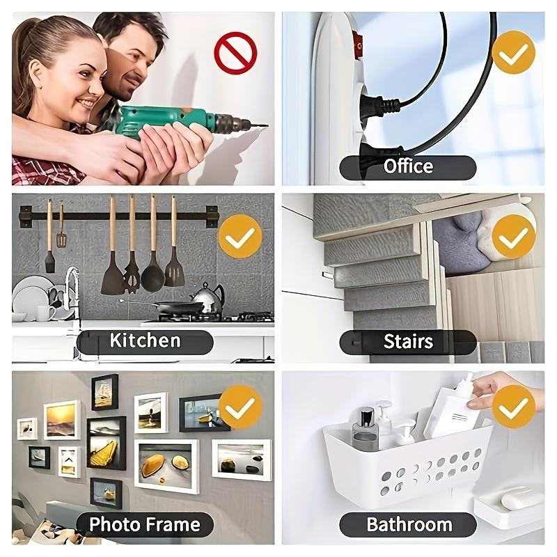 3 Rollen Hochleistungs-Installationsband, doppelseitig, wiederverwendbar, nahtloses Nano-Klebeband, vielseitig einsetzbar, abnehmbar, waschbar, starkes Klebeband, geeignet für das Home Office