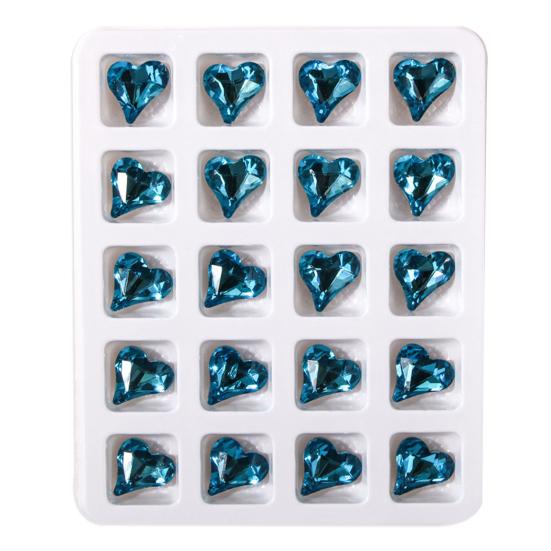 20 szt. Ozdoby do paznokci Żywy kolor DIY Łatwe do nałożenia Delikatne Olśniewające 3D Serce Miłości Prezent urodzinowy do salonu
