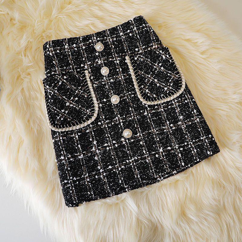 Women's Plaid Striped Short Skirt Casual Female Korean Skirts