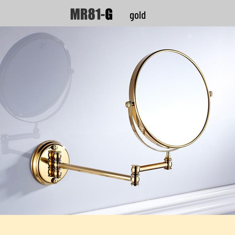 Retro 8" Foldable Double-sided Wall-Mount Makeup Mirror with 3x Magnification