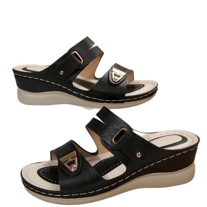 Spring and summer new fashion casual slope heel beach wear sandals women's shoes new