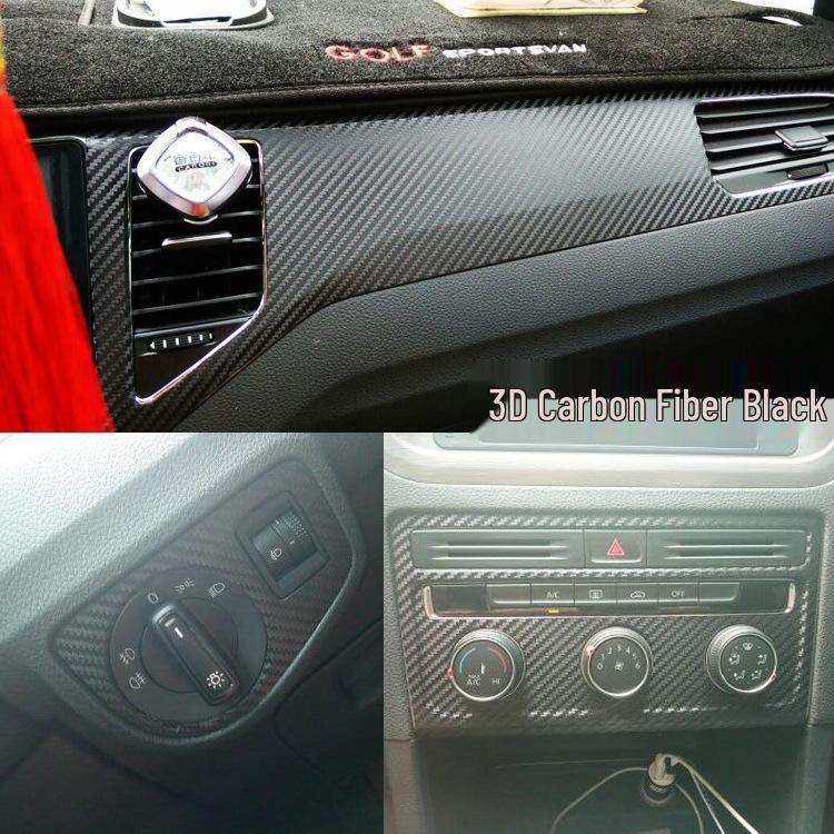 Golf Sportsvan Carbon Fiber Interior Stickers for Console & Gear Decoration