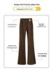Women's High-Waisted Micro-Flare Jeans - Autumn/Winter, Slim-Fit, Stretchy, Plus Velvet, Casual Flare Pants