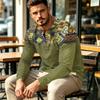 Men's Casual Vintage Boho Long Sleeve Shirt for Everyday Wear