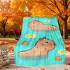 Capybara Outdoor Flannel Blankets,Home Blankets,Fan Gifts,Suitable for All Seasons,Christmas Gifts.