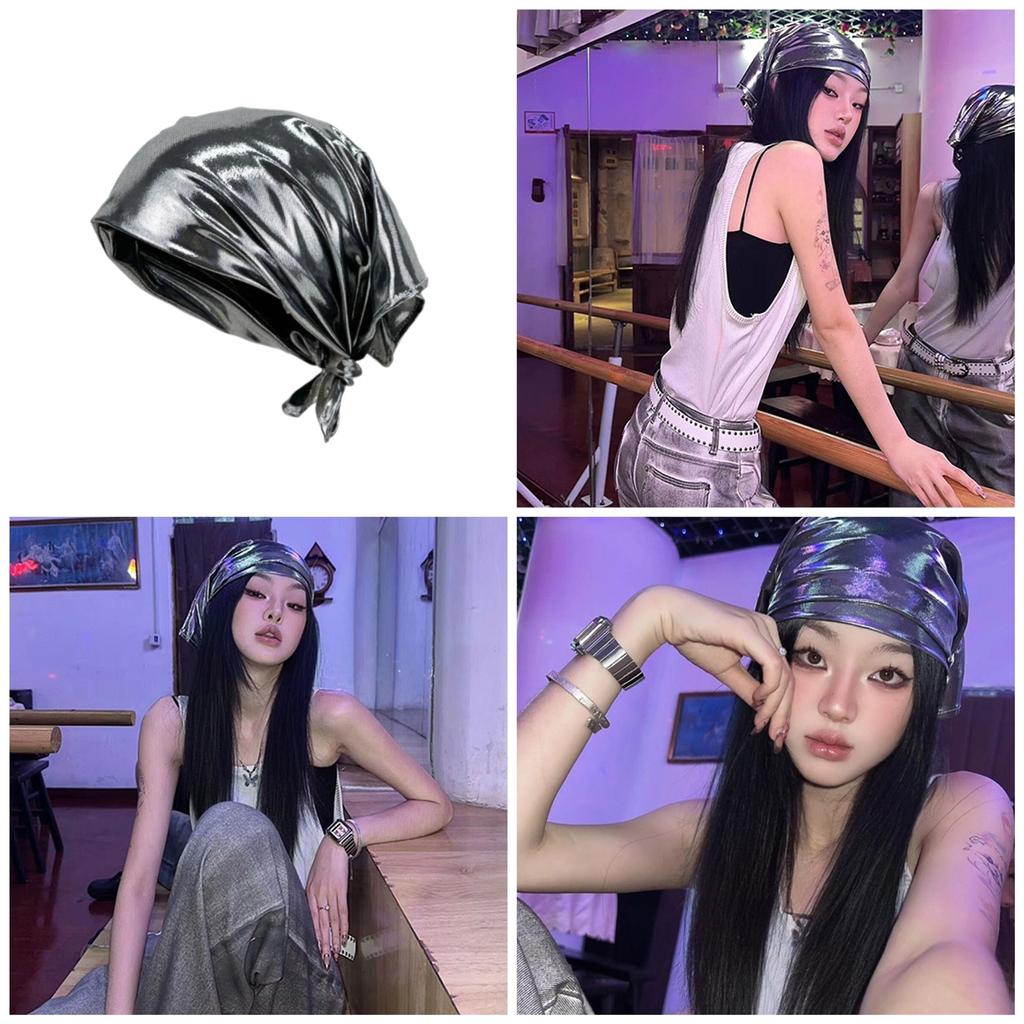 Delicate Western Style Bandana for Adult Stay Fashion Silver Hiphop Bandana Perfect Elastic Bandana for Any Occasion