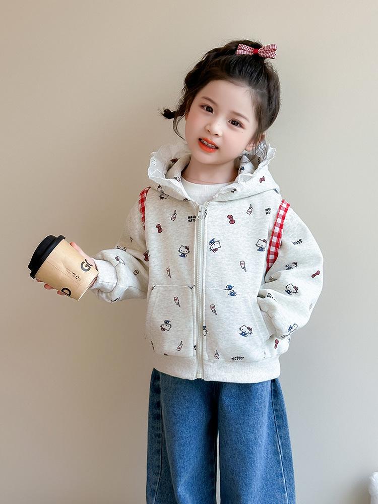 Dívčí kreslená krajková podzimní sada 2025: Nový módní ležérní outfit