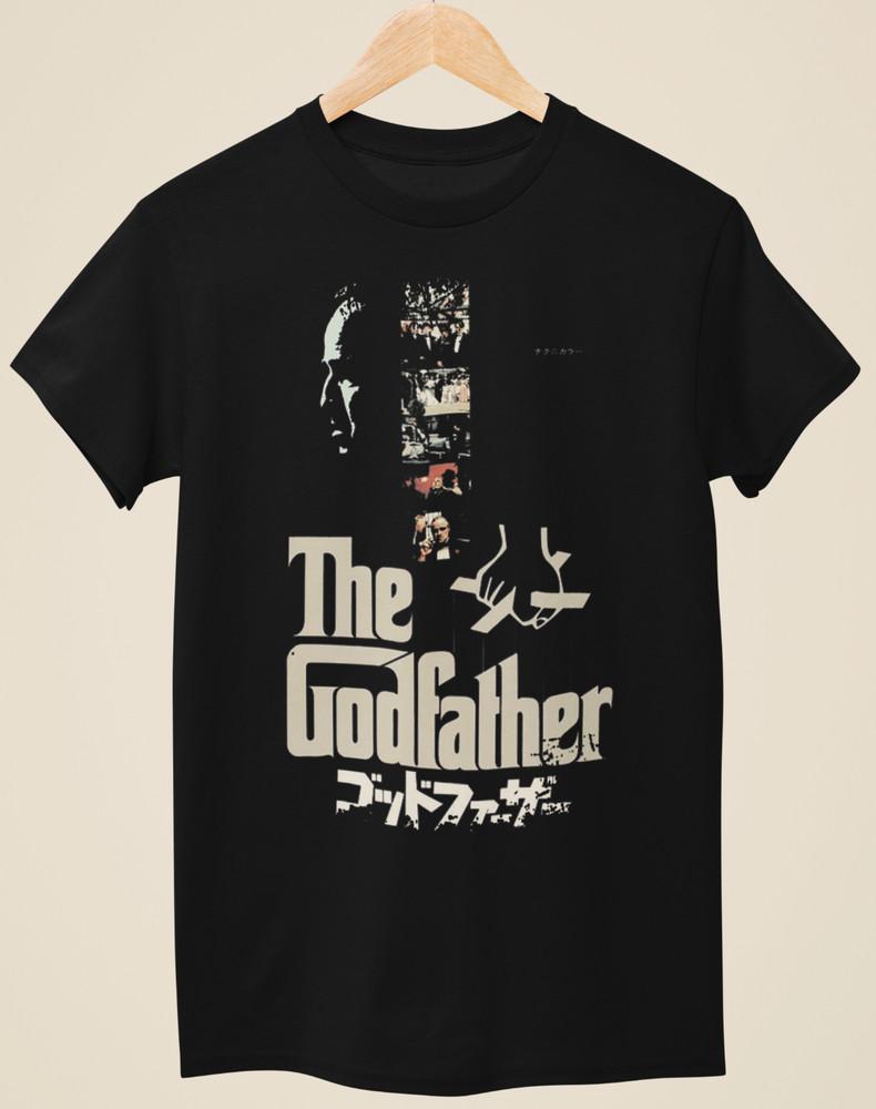 The Godfather - Japanese Movie Poster Inspired Unisex Black T-Shirt Unisex T-Shirt XXXXL