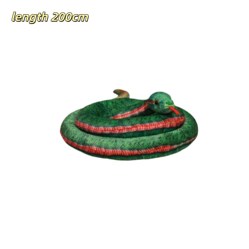 Simulated Snake Plush Toys Rattlesnake Python Green Snake Stuffed Doll Fun Prank Toys Collection Home Decor Toys Birthday Gifts