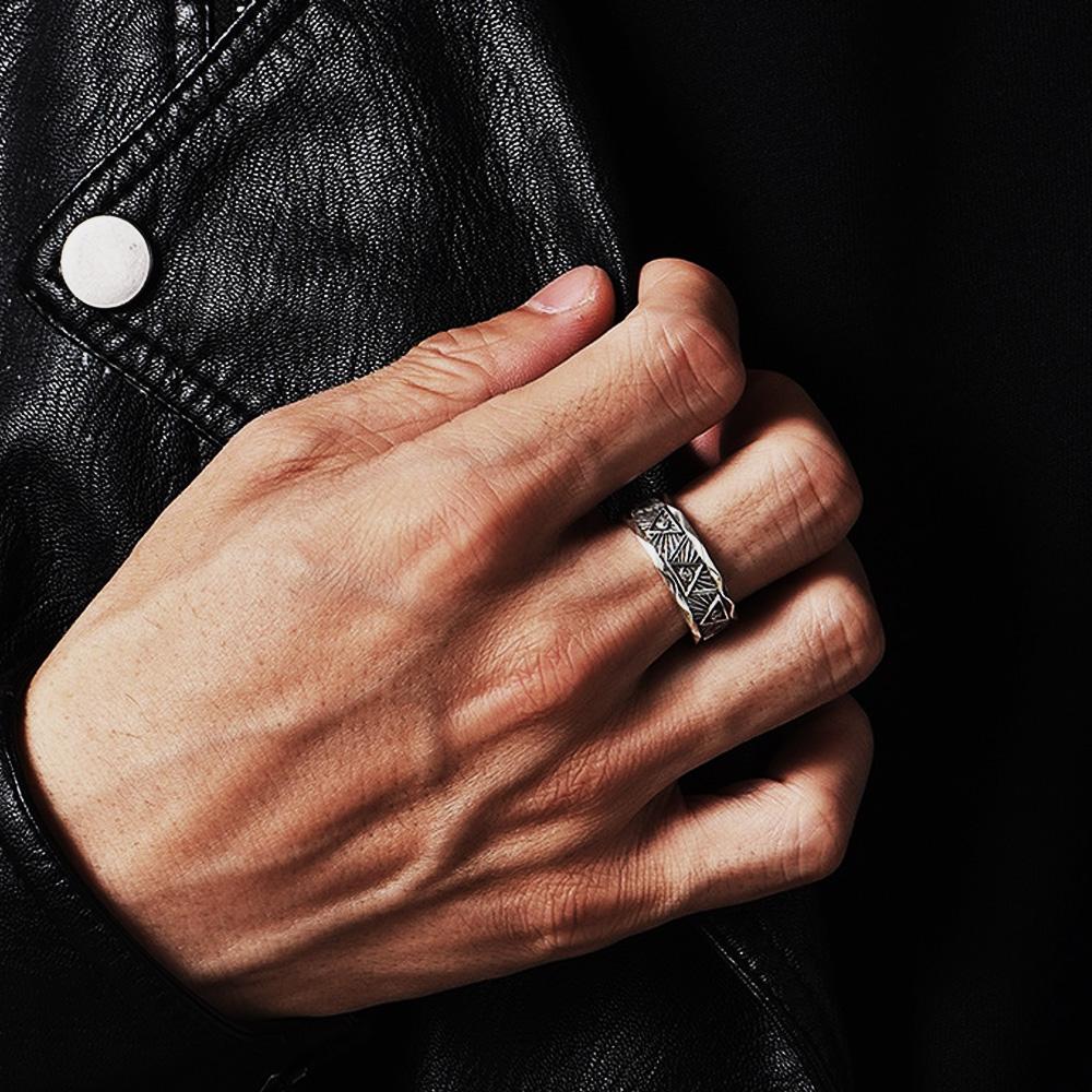 Retro Eye of Providence Adjustable Open Ring Punk Gothic Mystic Ring For Men Women Edgy Zircon Vintage Accessories Unisex Gift