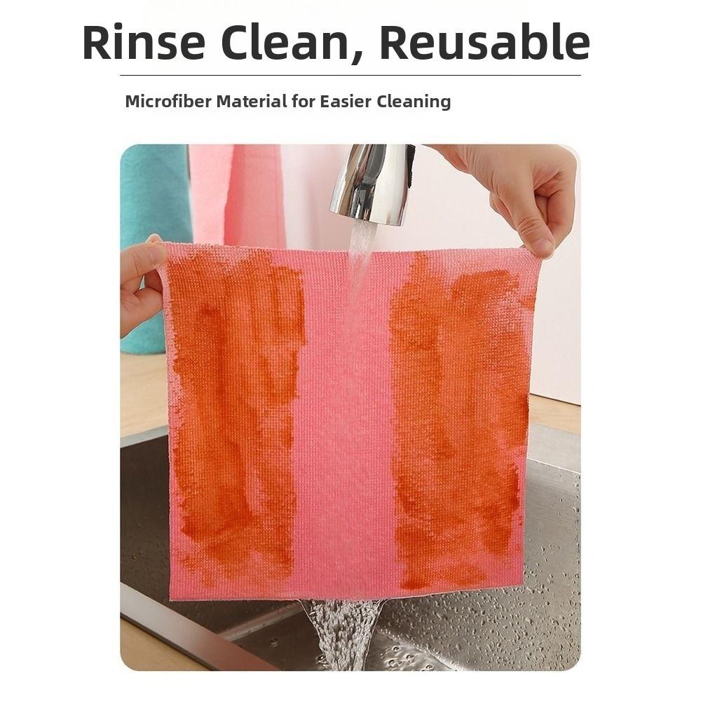Scratch-Free Roll of Microfiber Cleaning Cloth Reusable Kitchen Towels for Car Home Kitchen Dishes