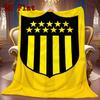 Peñarol football 2D Flat Pattern Flannel Blanket High quality All Seasons Warmth and Comfort Perfect for Christmas Gifts.MMT0918448