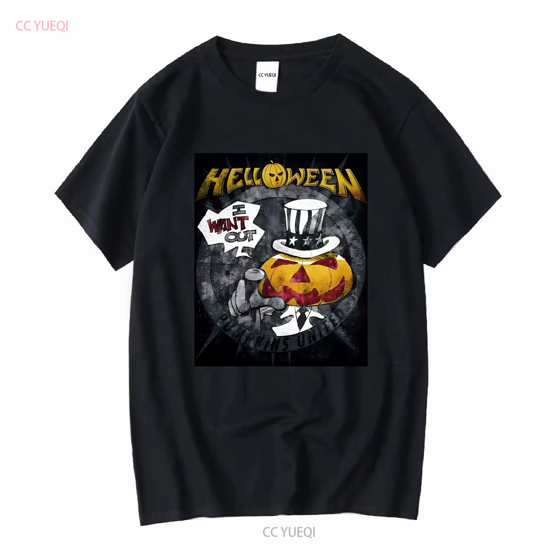 

HELLOWEEN 2018 Pumpkins United World Tour T Shirt Medium I WANT OUT concert vintage Washed Casual streetwear Stretched 4XL
