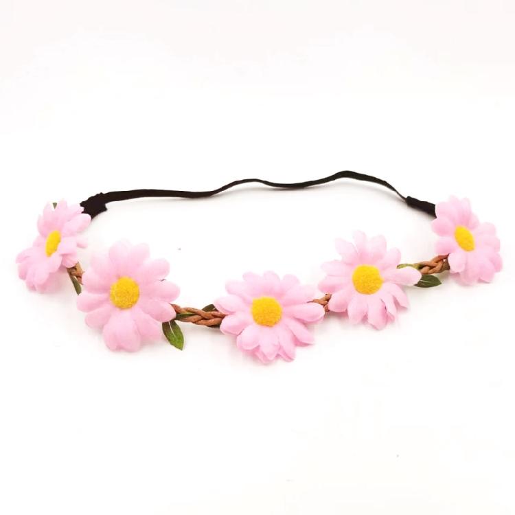 Daisy Floral Wreath Elastic Headband Decorative Flower Headpiece Headwear For Home Decoration Or Festival Celebrations