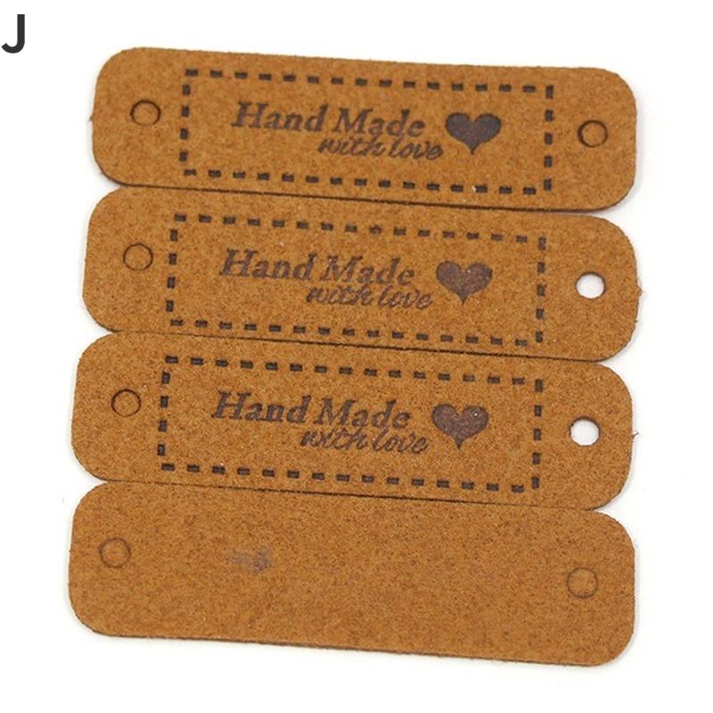 100 Etichette Di Cucitura In Stoffa Di Cotone 'Fatto A Mano Con Amore' - 2x2cm / 4x2cm, Lavabili, Per Abbigliamento, Bambole, Accessori Fai Da Te