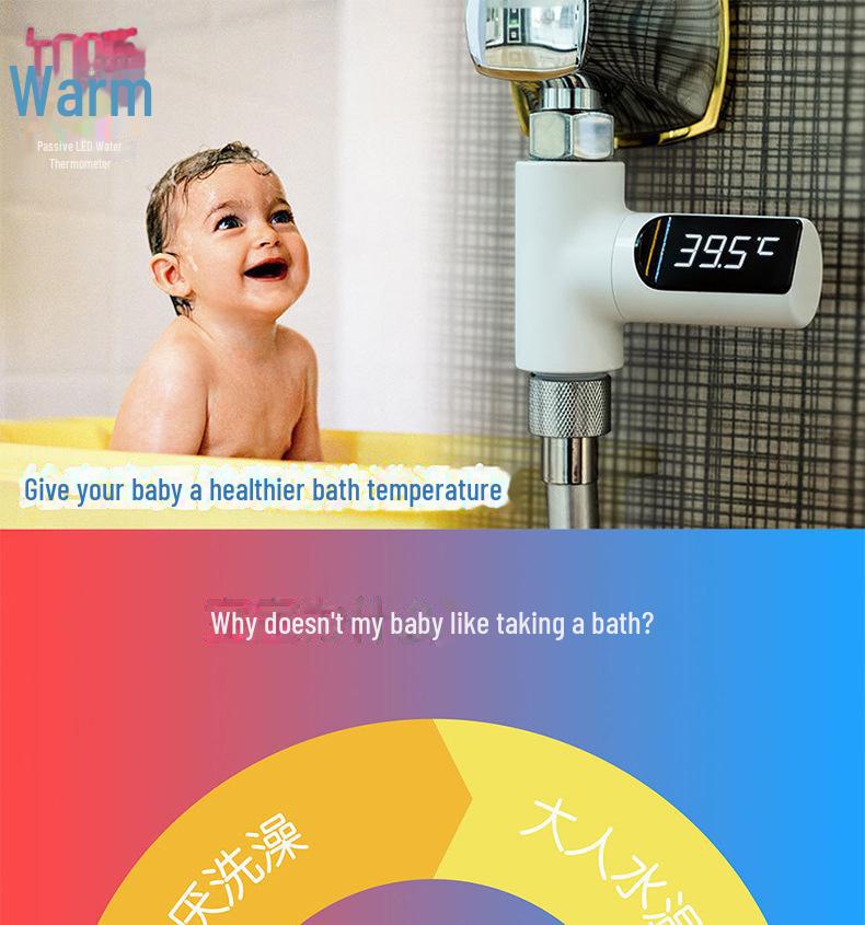 Zhinuan Bath Thermometer: Measures and Displays Temperature for Baby Baths and Indoor Use