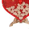 Wedding Guest Book Ornament Drop Top Frame with Stand Heart Guestbook for Celebrations