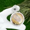 Anniversary Gift For Her Natural Polychrome Jasper Gemstone Pendant 925 Silver