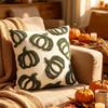 Zipper Closure Throw Pillow Covers Embroidered Pumpkin Fall Pillow Covers  Autumn Decor