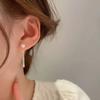 New 925 Silver Pearl Drop Earrings Elegant Zircon Jewelry Simple Charm Gift for Women Birthday Party Fine Accessories