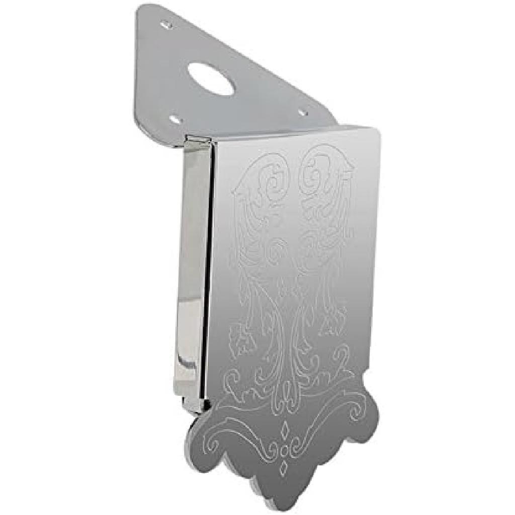 Dilwe Mandolin Tailpiece Bridge, Mandolin Guitar Tailpiece with Screws for 8 String Guitar Musical Instrument Part(Silver)