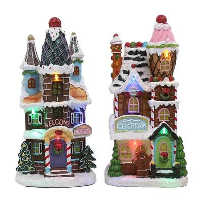 Weihnachten Neue Produkte Leuchtendes Kleines Haus Weihnachtsdekoration Leuchtendes Kleines Haus Kunstharzhandwerk Weihnachtsdekoration