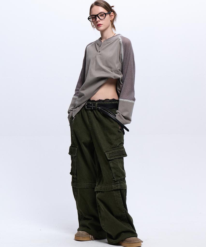 Aleseueseussi Convertible Carpenter Pants - Khaki