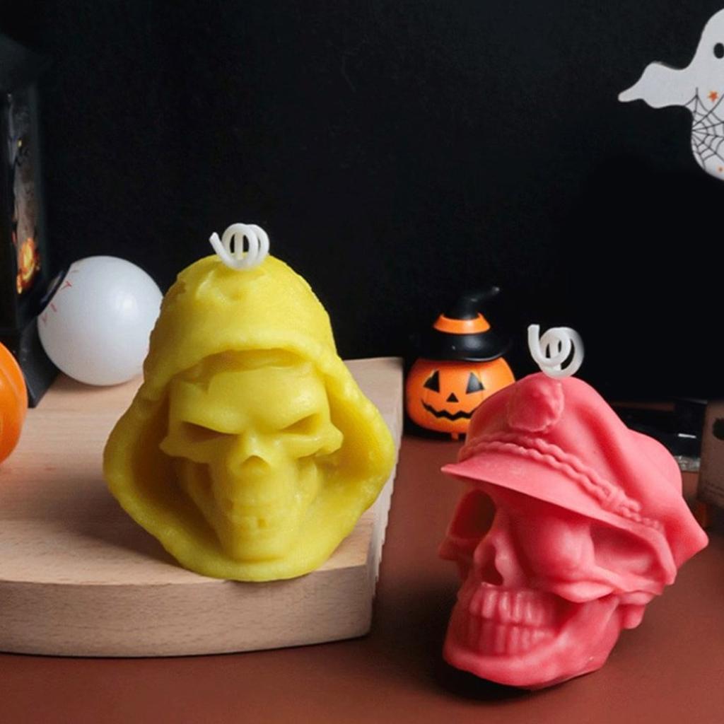 Multipurpose Halloween Skull Series Stylish Candle Mold Accessory Craft Supplies for Spooky Festive Decoration