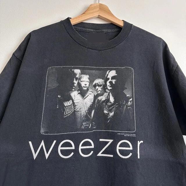 Reprint Weezer T-shirt 90s black short sleeve Unisex T T-shirt L