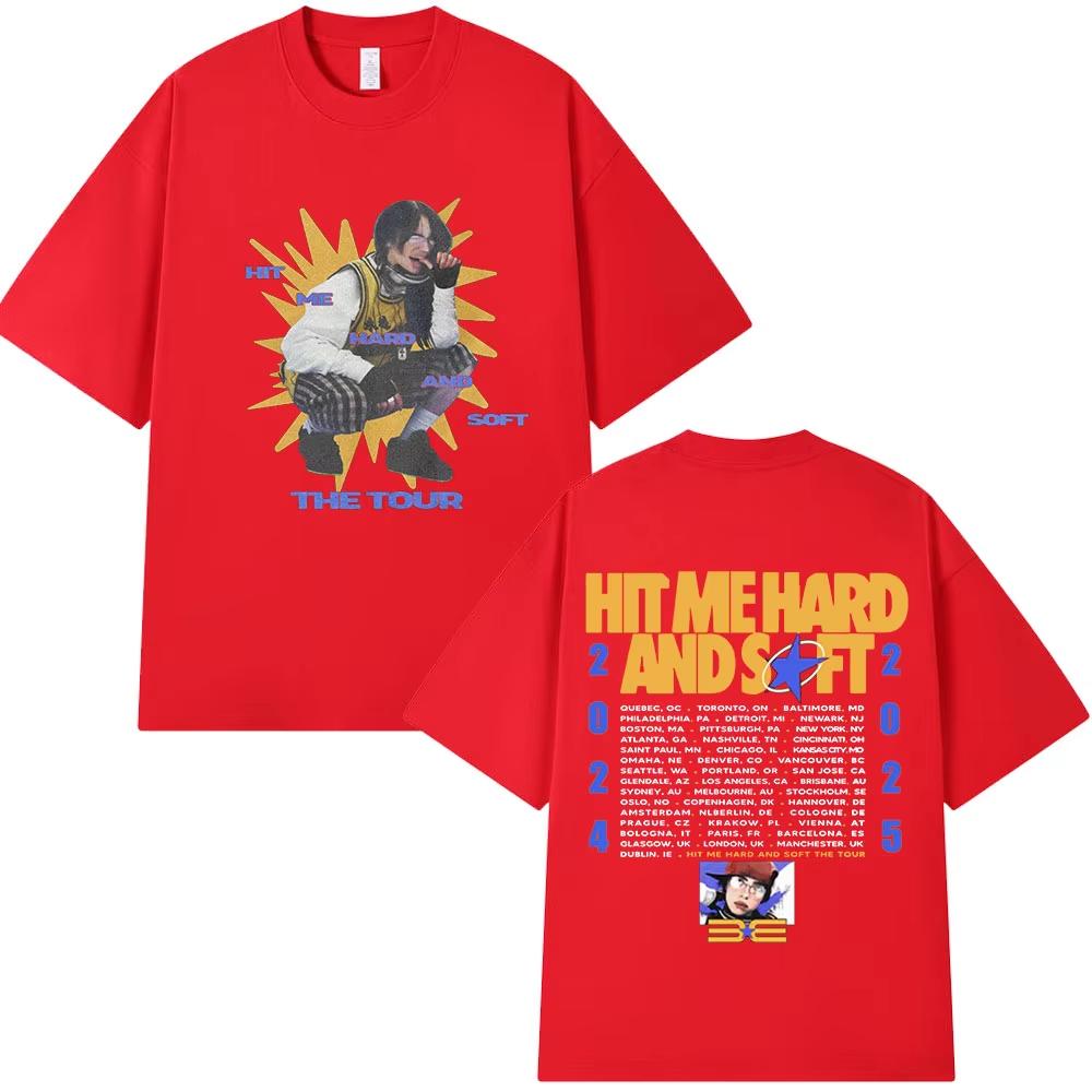 Billie Eilish  Hit Me Hard and Soft The Tour Live In 3D Tshirt 2026 Summer Unisexs Womens Cotton Oversized Tshirt Y2K