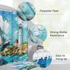 4 Pcs Shower Curtain Sets, Boat Lighthouse Ocean Waterproof Blue Bathroom Sets with Non-Slip Rugs, Toilet Lid Cover and Bath Mat, Accessories Modern