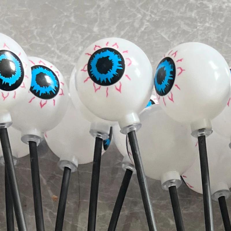 Scary Eyeball Lights Led Halloween Outdoor Solar Powered Green Eyeball Blinking Firefly Lights Waterproof Solar Path Lights