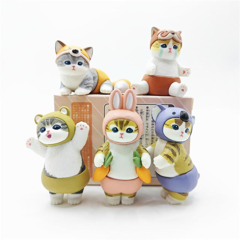 

Costume Animal Fun Cat Figurine With Rabbit Hat From Cat Fortune Collection Sandy