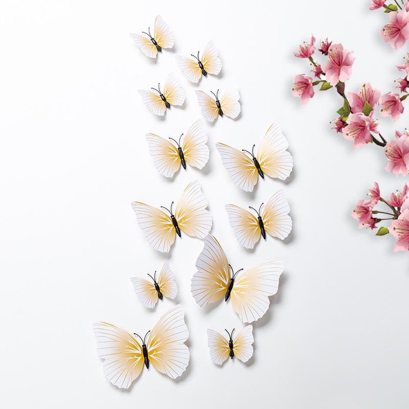 3D Realistic Double-Layer Butterfly Wall Stickers for Home Décor