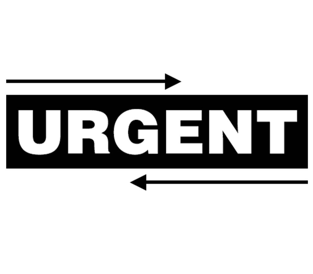 Printtoo Urgent Self Inking Rubber Stamp Pre-Inked Office Stamp- Home Office Business Stationery, 47 x 20 mm