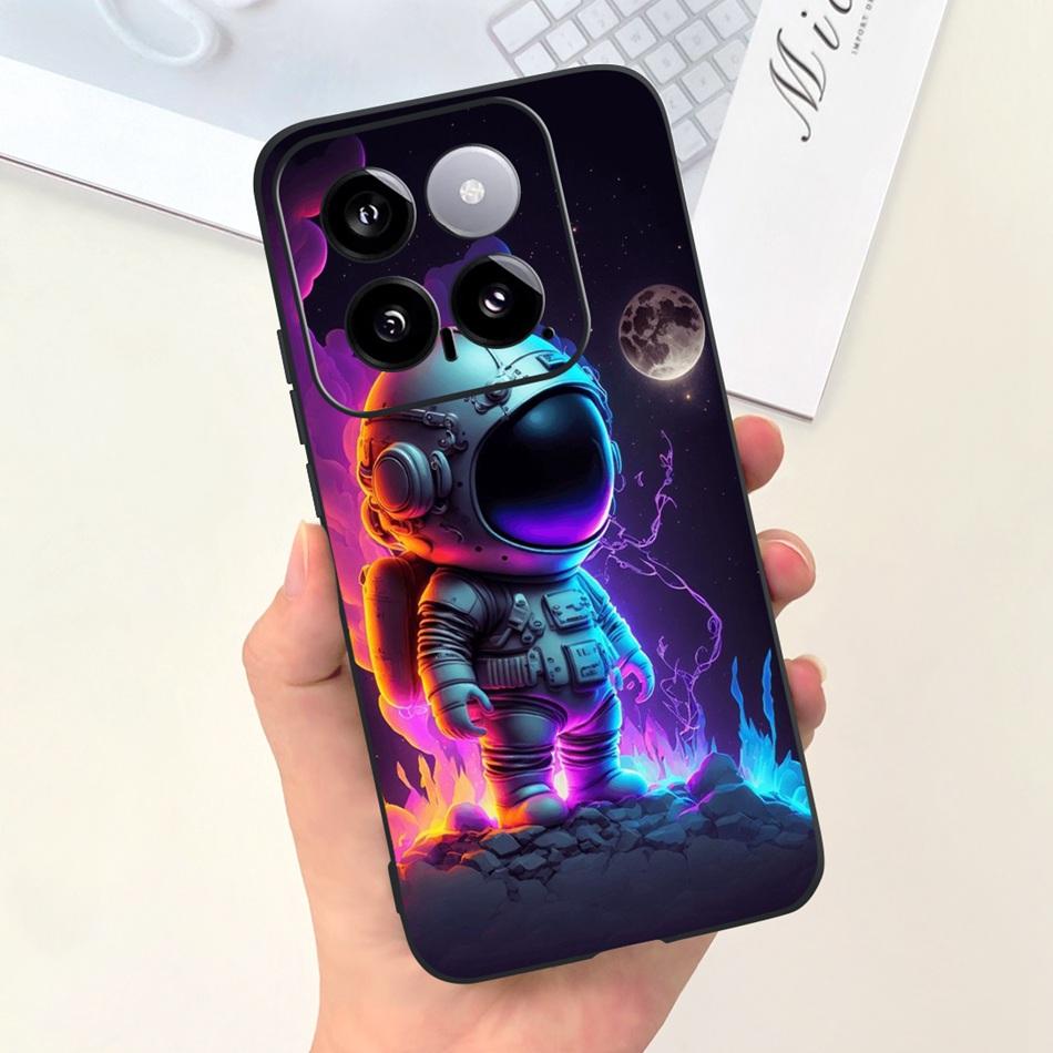 For Xiaomi 14 Phone Case Xiaomi Mi 14 5G Mi14 2024 Cute Cat Cartoon Jelly Silicon Soft Protective Back Cover