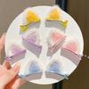 Yousheng Hair Pin 3D Cat Ear Plush Hair Clip Soft Fluffy Vibrant Colors Rounded Metal Clamp Kids Hairpin Autumn Winter Hairstyles School Travel Party
