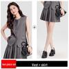 Damen Petites Grau West & Rock Set - Schmal geschnitten, Professionell, Frühling/Sommer Stil