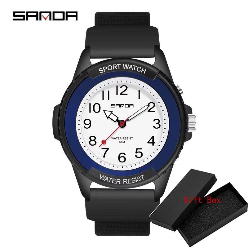 SANDA Fashion Sport Men's Watches New Luxury Waterproof Digital Quartz Classic Top Quality WristWatch Relogio Feminino 6018