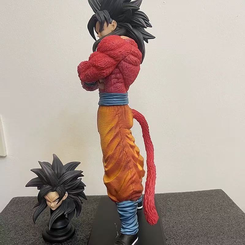 34CM Dragon Ball Son Goku Ssj4 Anime Figure Super Saiyan 4 Goku Figurine PVC Action Figures Model Toy for Children Gift