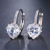 Retro Fashion High-grade Crystal Rose Earrings Women Zircon Ear Studs Wedding Jewelry Gifts