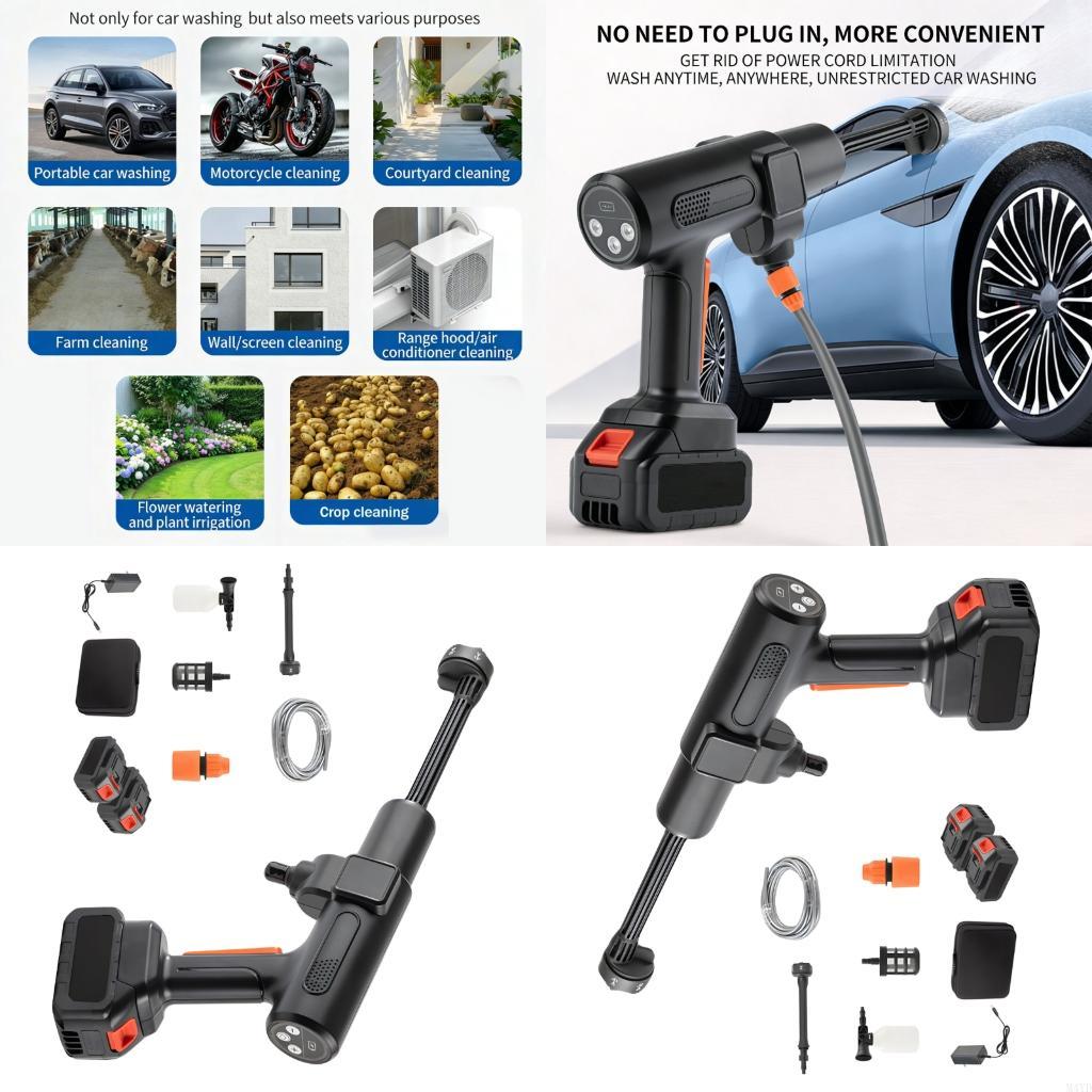 Strong Electric Pressure Washer With 180 Degree Nozzle And LCD Display For Thorough Cleaning M4YD CN