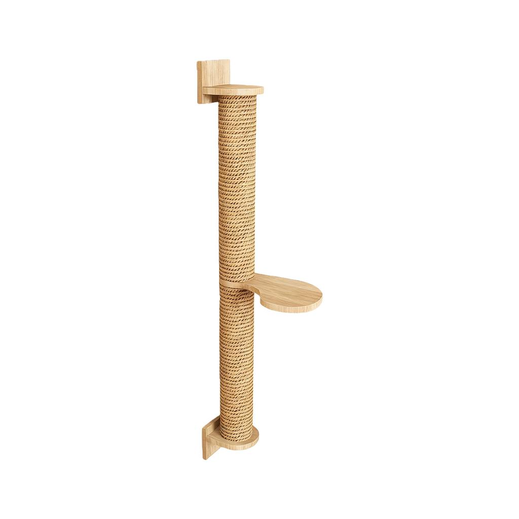 Kitten Sisal Rope Scratching Post With Shelf for Kitten Wall Mount Climbing Protect Your Furniture