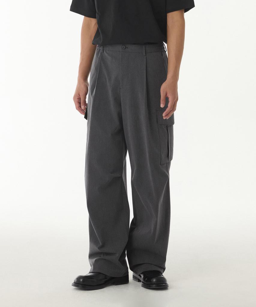 MUSINSA STANDARD Parachute Banding Cargo Slacks [Medium Gray]