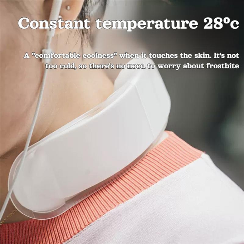 A03F-Cooling Relieving Large Ice Area Summer Heat Ice Patch Hanging Neck Cooling Relief Cold Circle Patch Natural Organic Materi