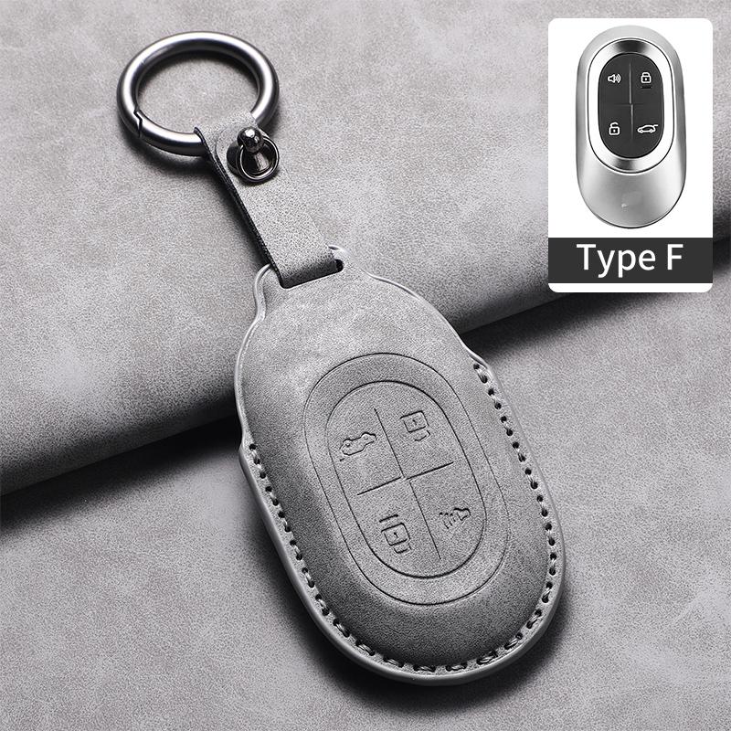 Leather Car Remote Key Case Cover For Jetour Shanhai L7 Pro MAX ULTRA Soueast S08 DM Car Protector Fob Keychain Accessories